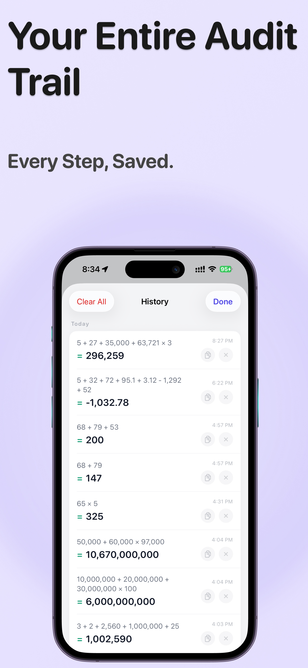 Your entire audit trail